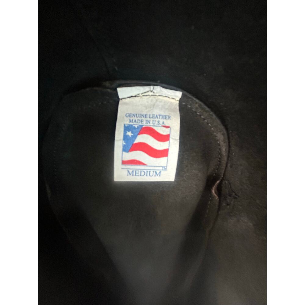 HatQuarters USA Black Leather Cowboy Hat Medium Western Braided Band - Picture 6 of 6